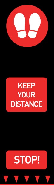Keep Your Distance Red Stop