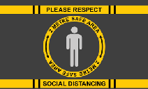 Please Respect Social Distancing Safe Area