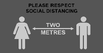 Please Respect Social Distancing Couple