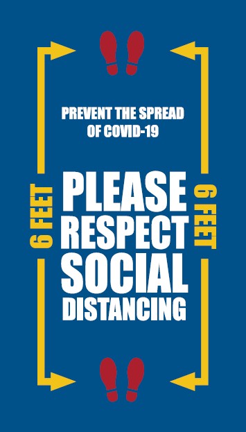 Please Respect Social Distancing Prevent Spread
