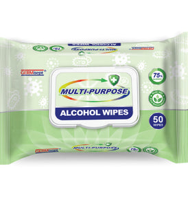 Multi-Purpose Alcohol Wipes - 50/pack